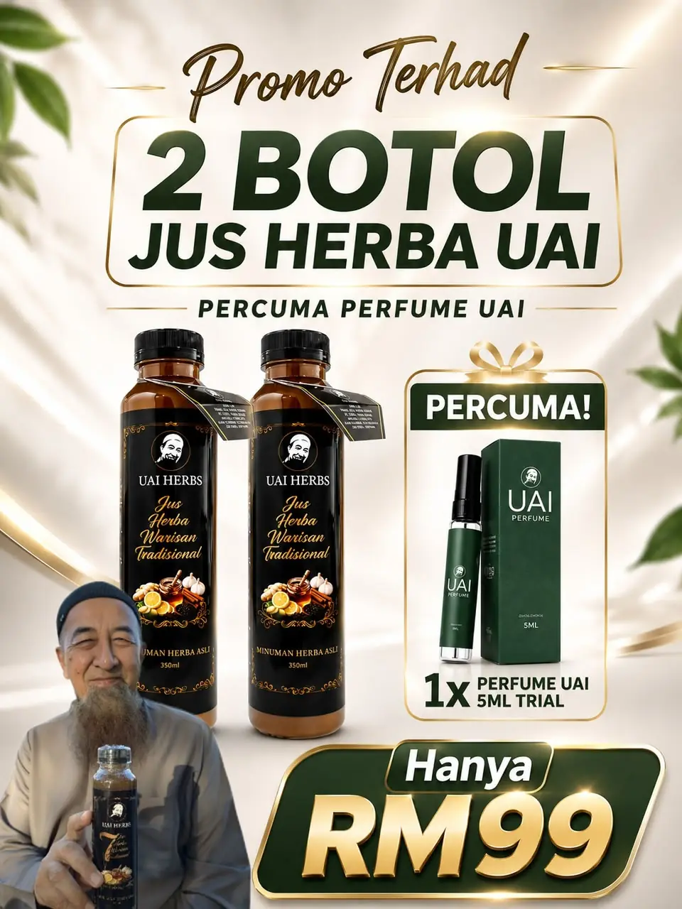 Pakej 2 botol Jus UAI Herbs