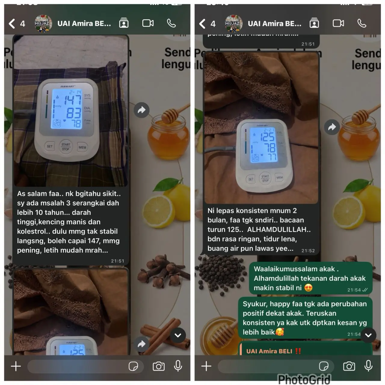 Maklum balas pelanggan Jus UAI Herbs 5