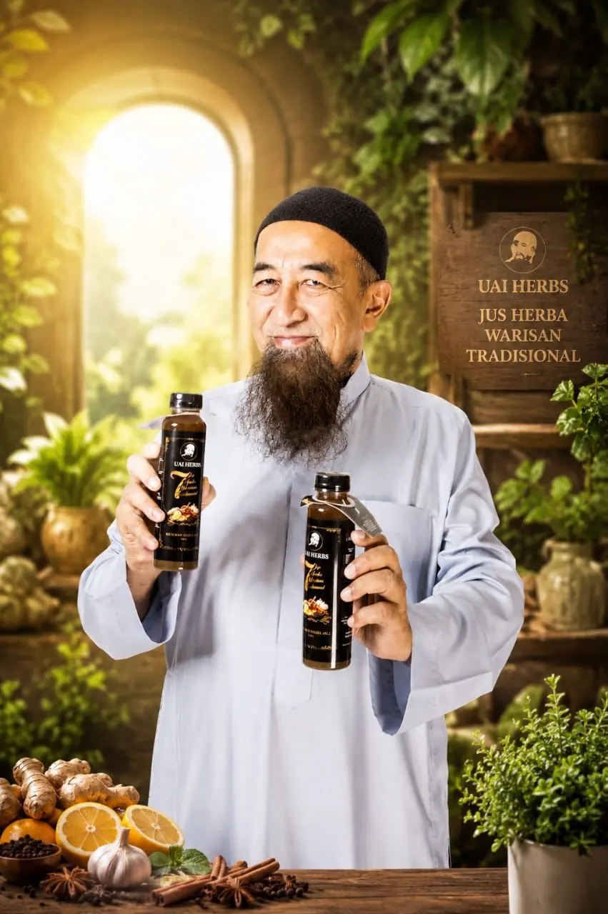 Ustaz Azhar Idrus memegang Jus UAI Herbs